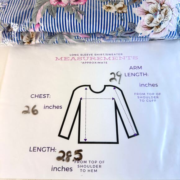 Talbots Women Blouse Top Size 2X 100% Cotton Floral Lightweight Classic Blue - Picture 8 of 8